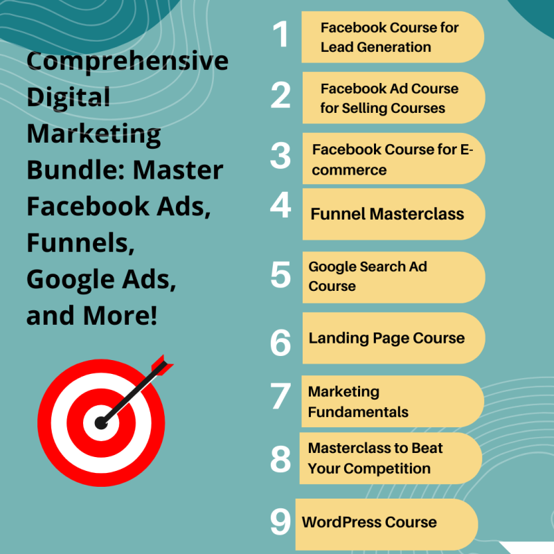 Comprehensive Digital Marketing Bundle Master Facebook Ads, Funnels, Google Ads, and More!
